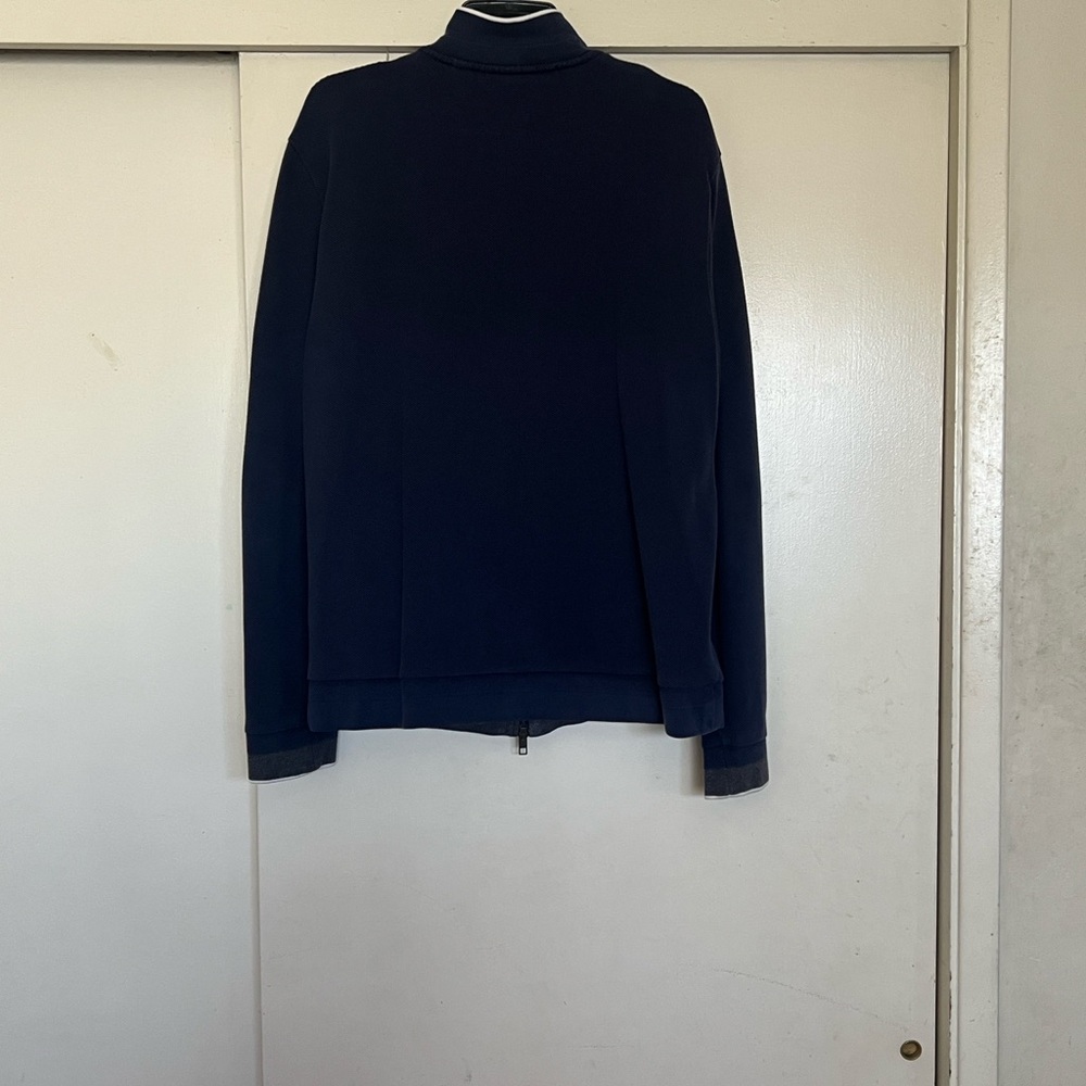Lacoste Men's Navy Zip-Up Sweater in Navy - Picture 5 of 6
